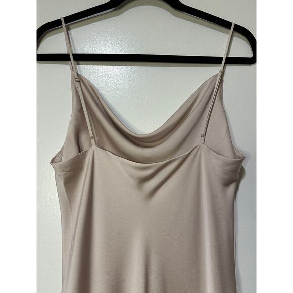 Shona Joy Luxe Bias Cowl Slip Dress Champagne Size 8 NWT Chic Silhouette Satin - Picture 11 of 15
